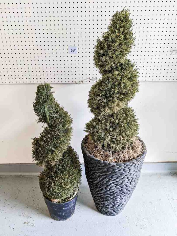 362. (2) Faux Plants in Resin Pots