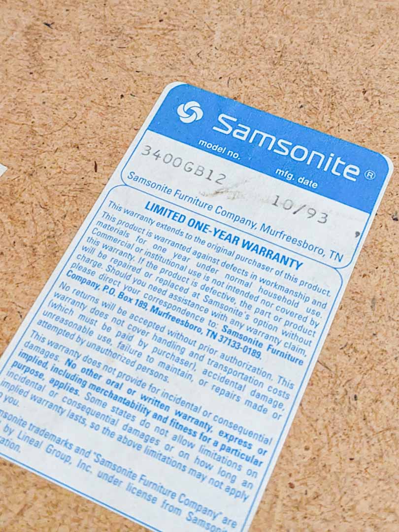 160. Samsonite Card Table + Chairs - Image 7