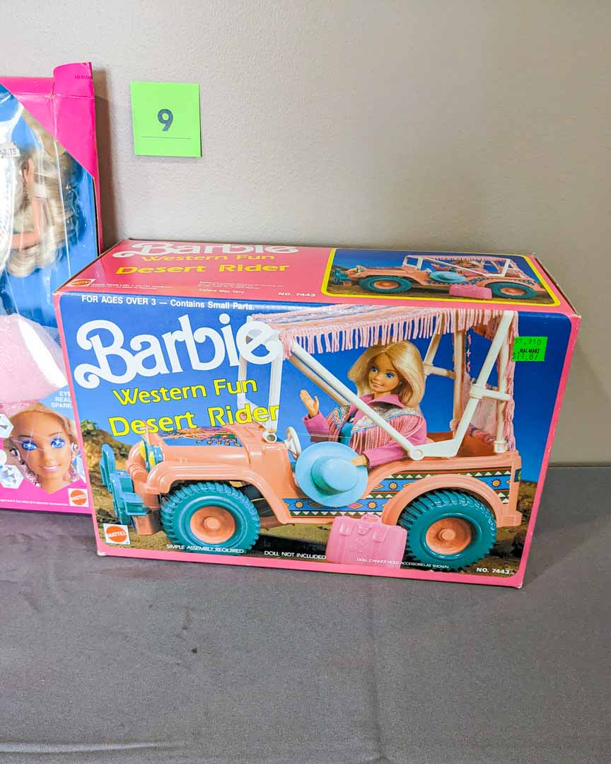9. Barbie Jeep + (2) Dolls - Image 3