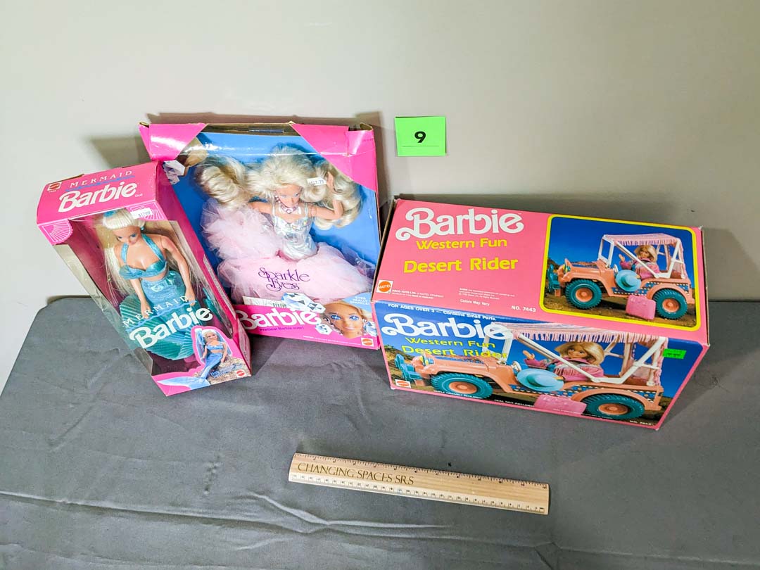 9. Barbie Jeep + (2) Dolls - Image 2
