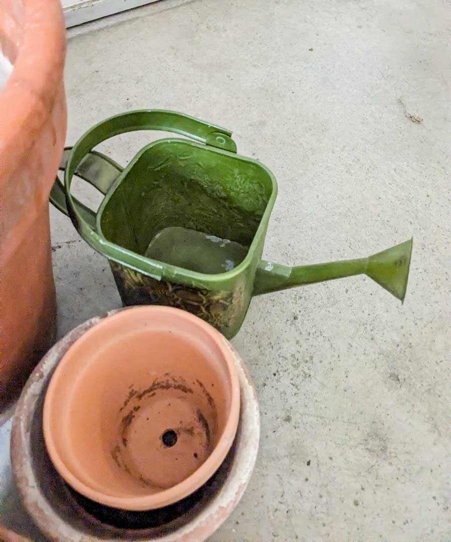 271. Terracotta Pots, Planters, (2) Shepherd's Hooks, Bird Feeder + Decor - Image 5