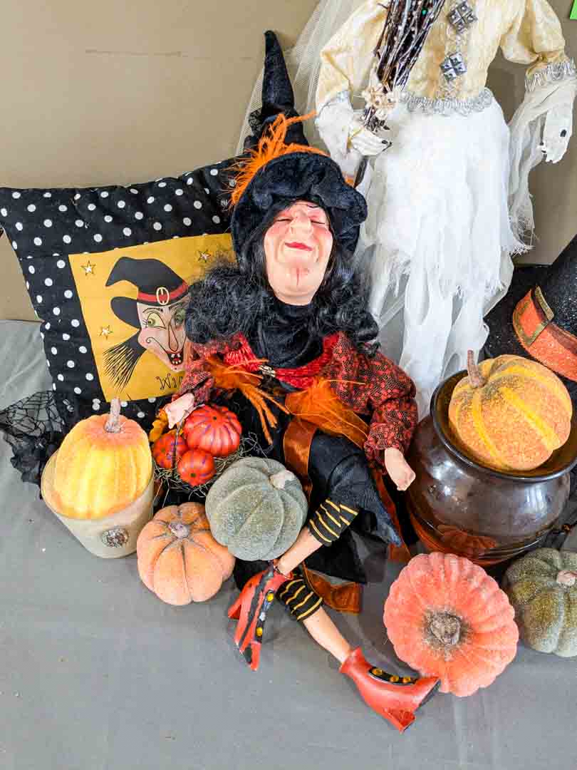 249. Halloween Lot - Figurines, Pillows, Pumpkins, Votive Holders + Decor - Image 2