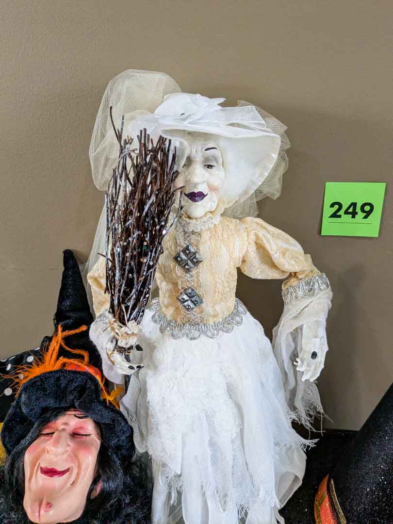 249. Halloween Lot - Figurines, Pillows, Pumpkins, Votive Holders + Decor - Image 8
