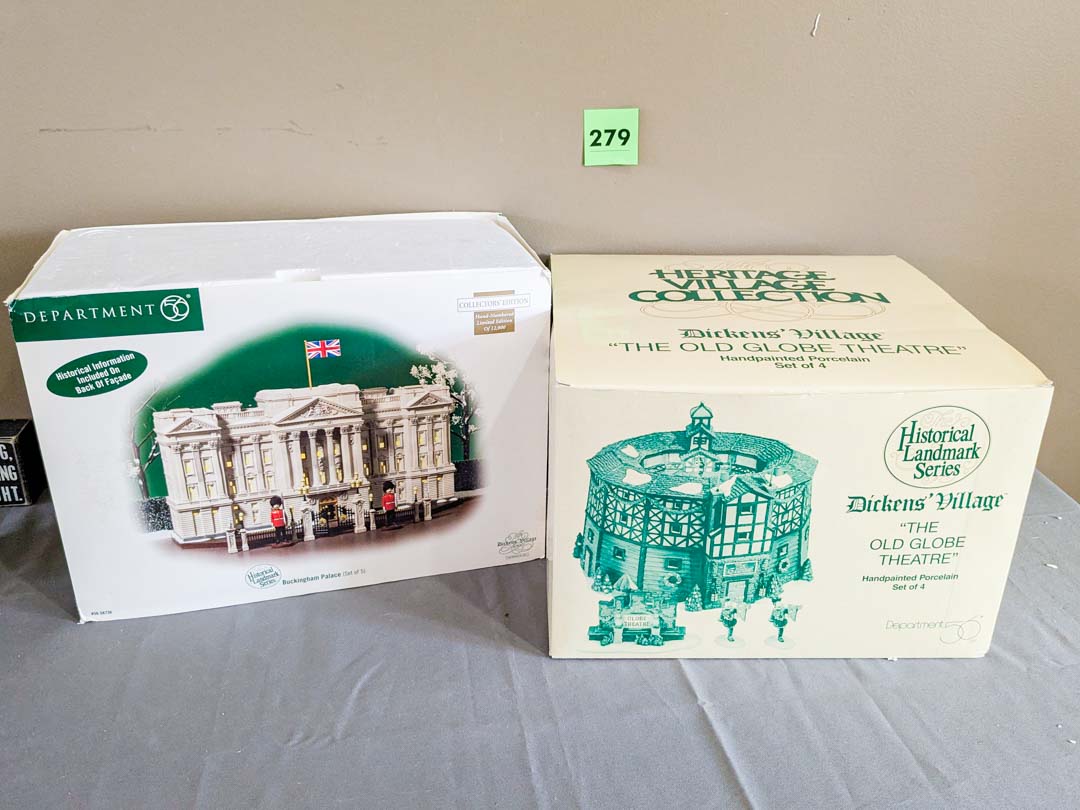 279. Dept 56 Buckingham Palace + The Old Globe Theater
