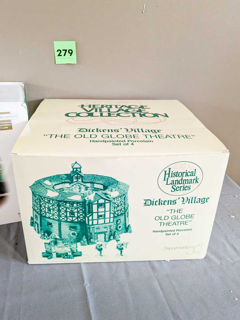 279. Dept 56 Buckingham Palace + The Old Globe Theater - Image 2