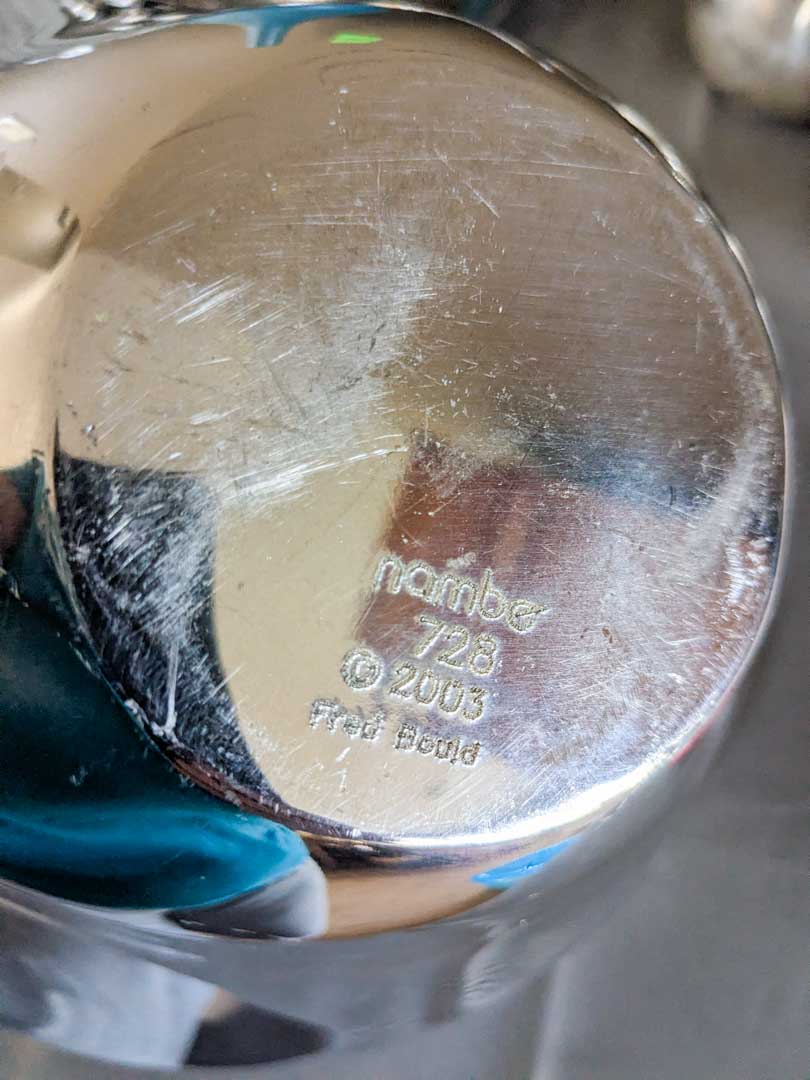 483. Nambe Bowl, Crystal Bowl, Pewter Trivet + Metal Serving Pcs. - Image 11