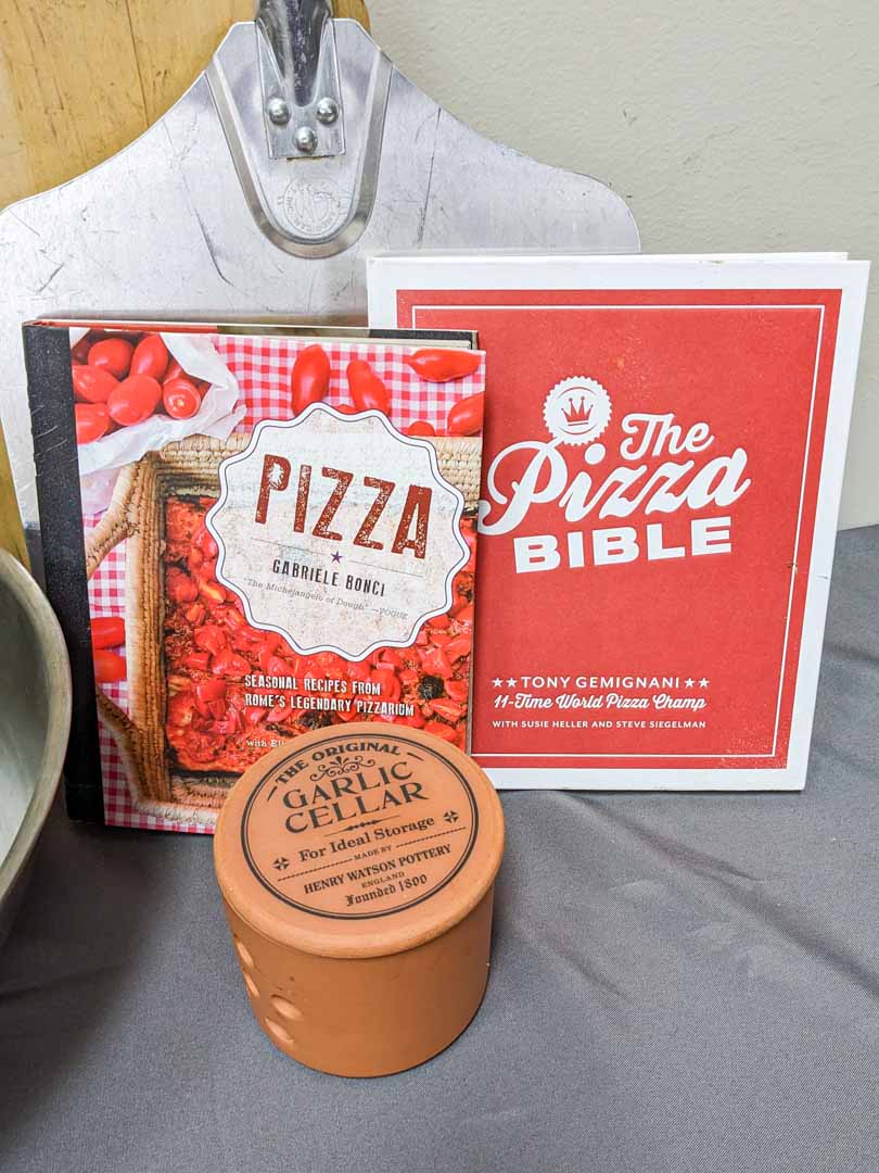 63. Mixing Bowls, Pizza Paddle, Measuring Cups + Cookbooks - Image 2