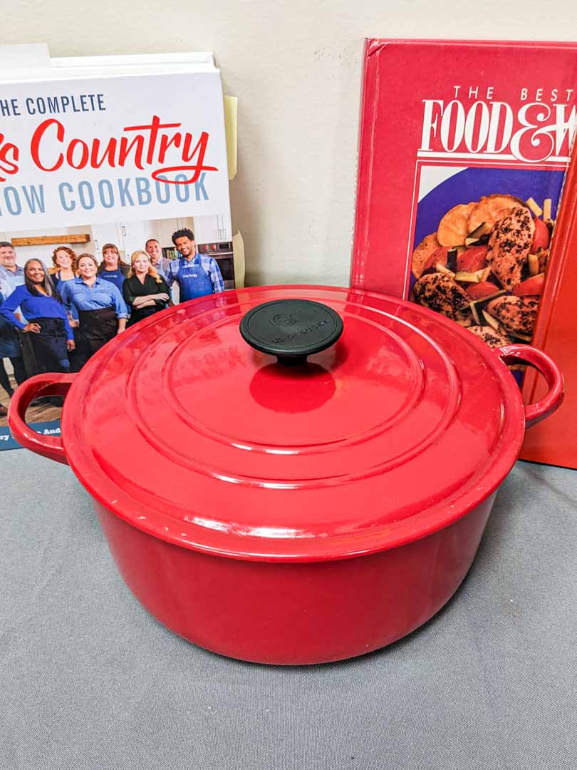 64. Le Creuset Dutch Oven + Cookbooks - Image 2