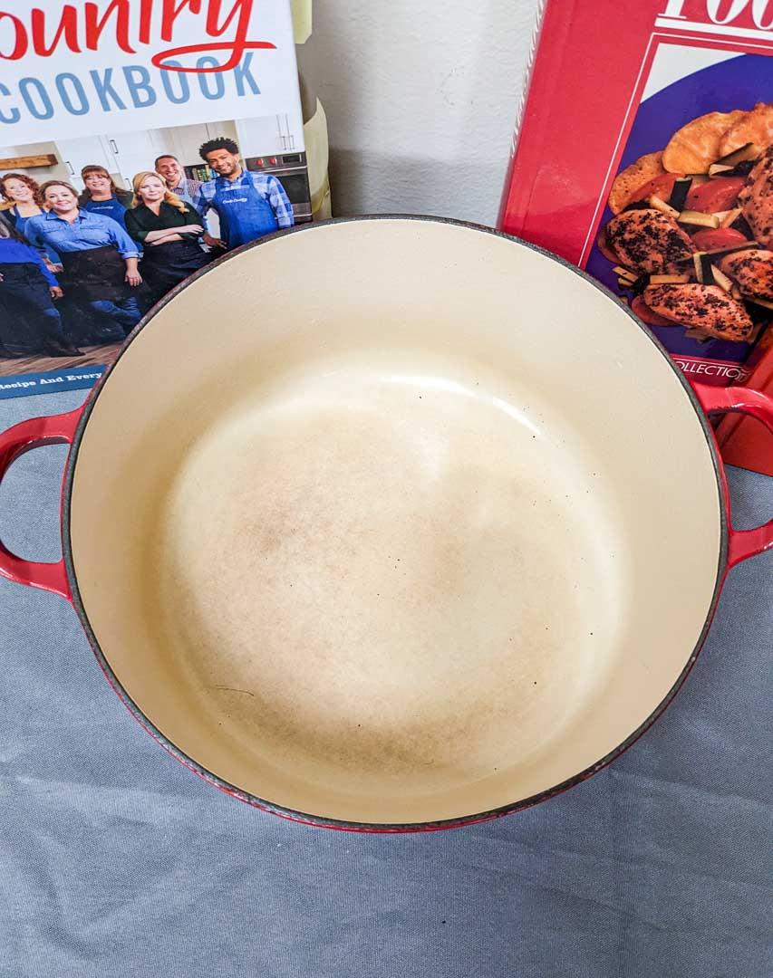 64. Le Creuset Dutch Oven + Cookbooks - Image 7