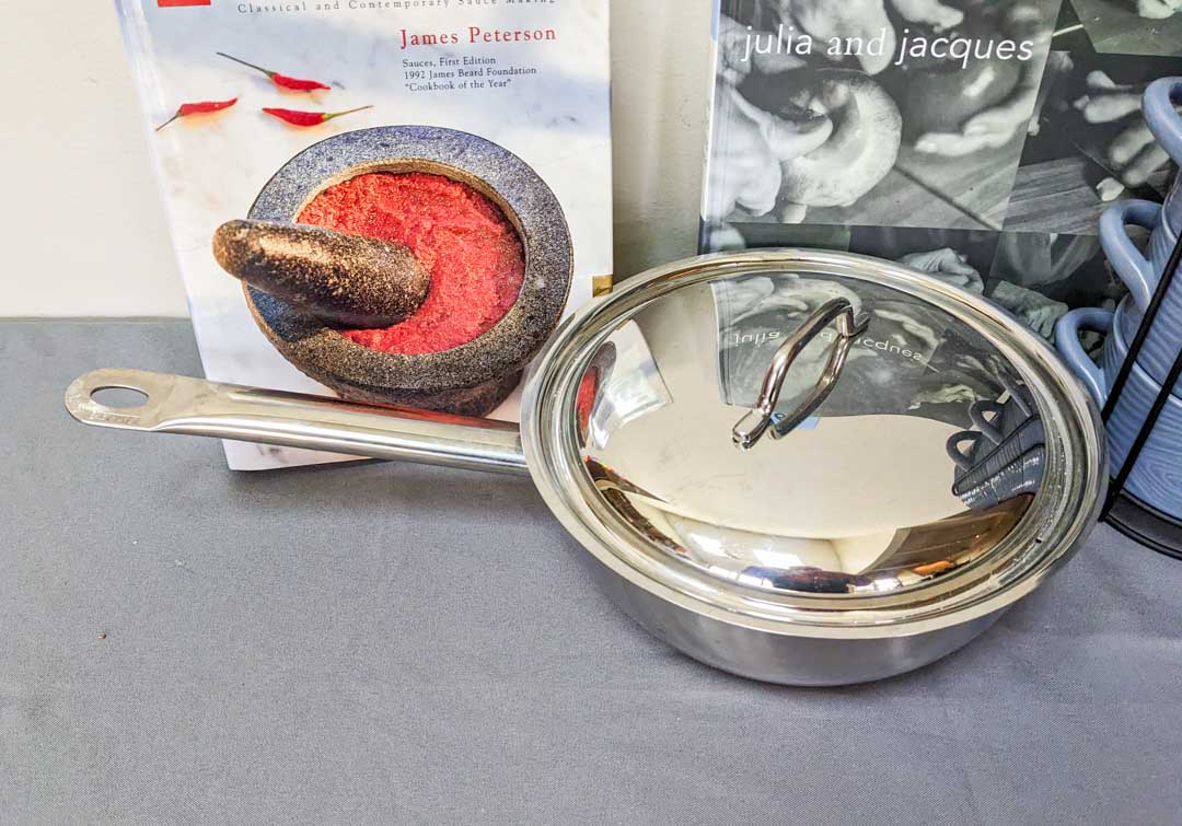 67. Covered Pan, (4) Soup Bowls + Cookbooks - Image 5