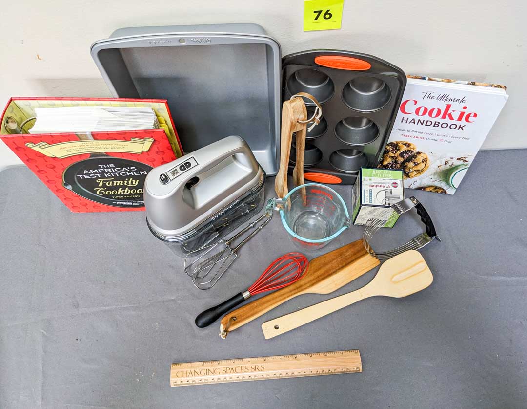 76. Cuisinart Hand Mixer, Baking Pans + Cookbooks - Image 3