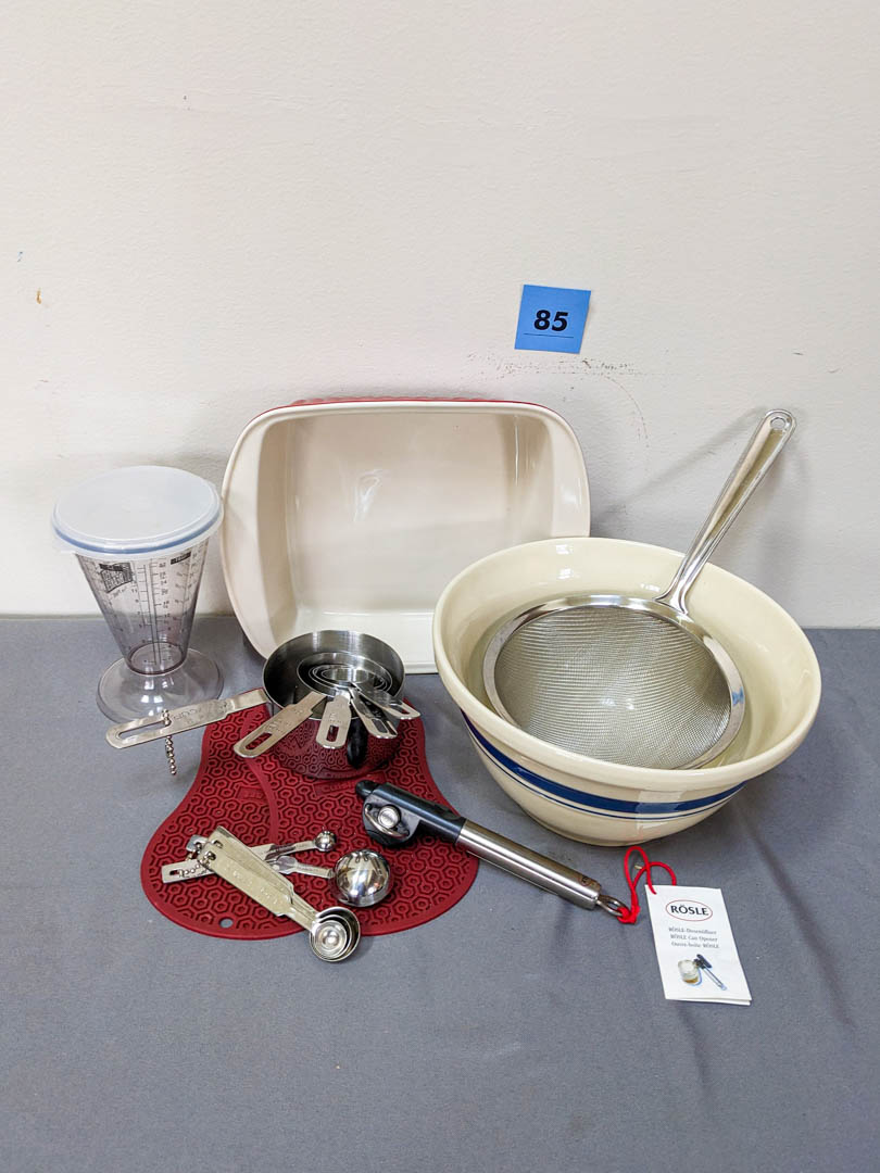 85. Bowl, Baker, Hot Pads + Cooking Tools