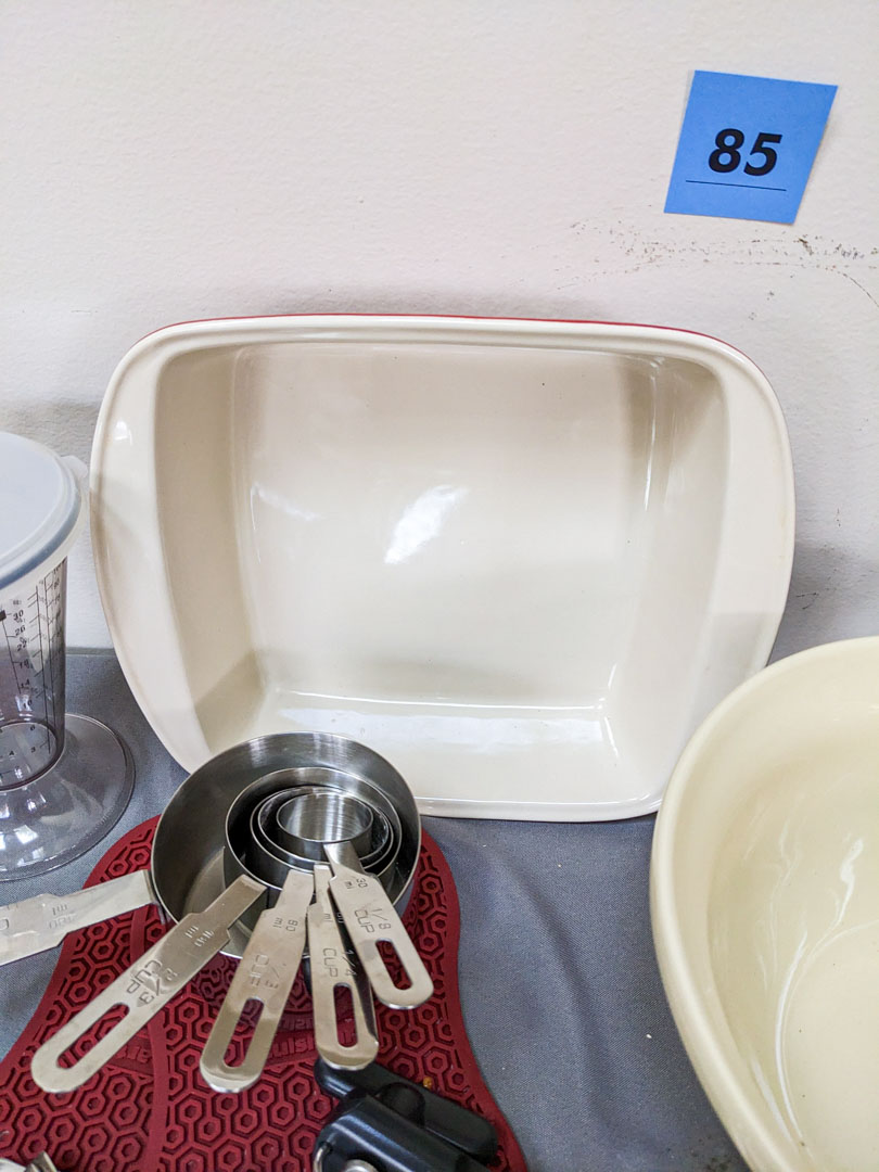 85. Bowl, Baker, Hot Pads + Cooking Tools - Image 8