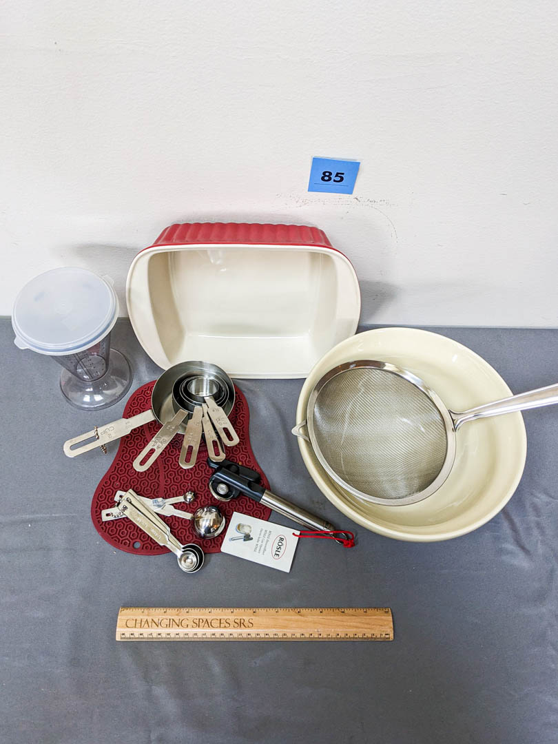 85. Bowl, Baker, Hot Pads + Cooking Tools - Image 3