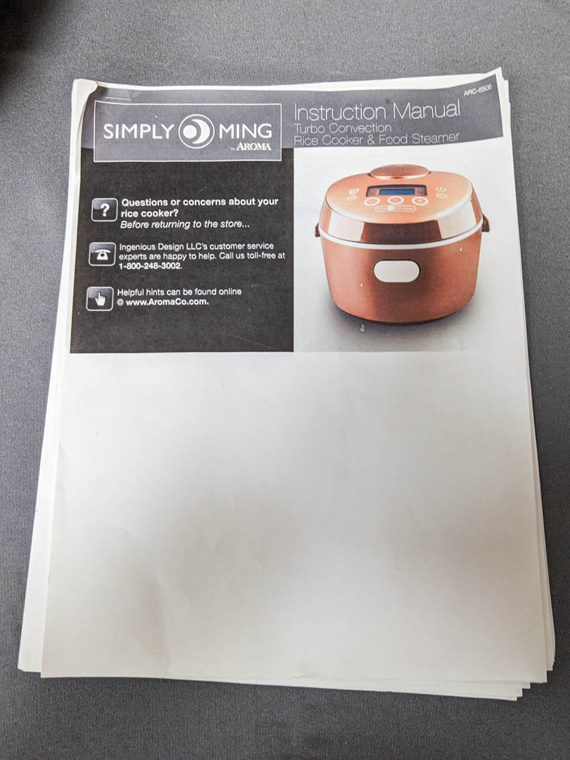 50. Simply Ming Rice Cooker/Steamer + Cookbooks - Image 4