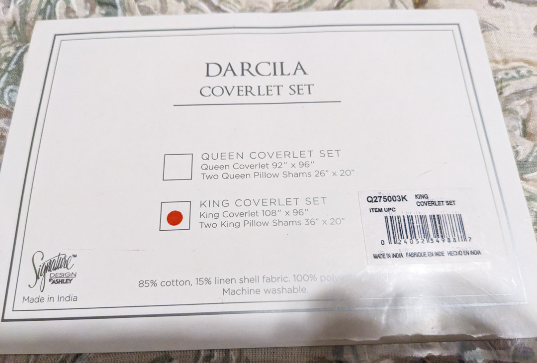 45. King Coverlet (3 pc) - Image 3