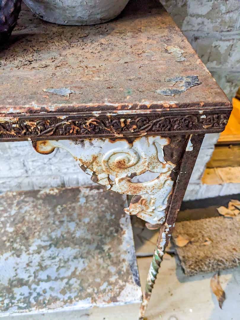 122. Metal Accent Table, Lantern + Decor - Image 10