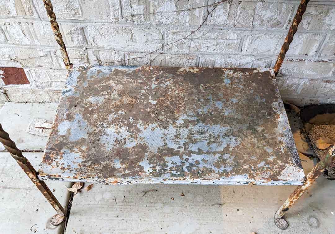 122. Metal Accent Table, Lantern + Decor - Image 8