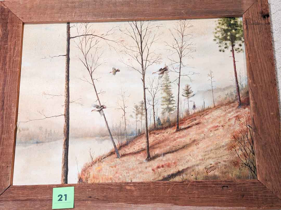 21. Grouse in Flight OIl Painting by Robert Frizzell - Image 3