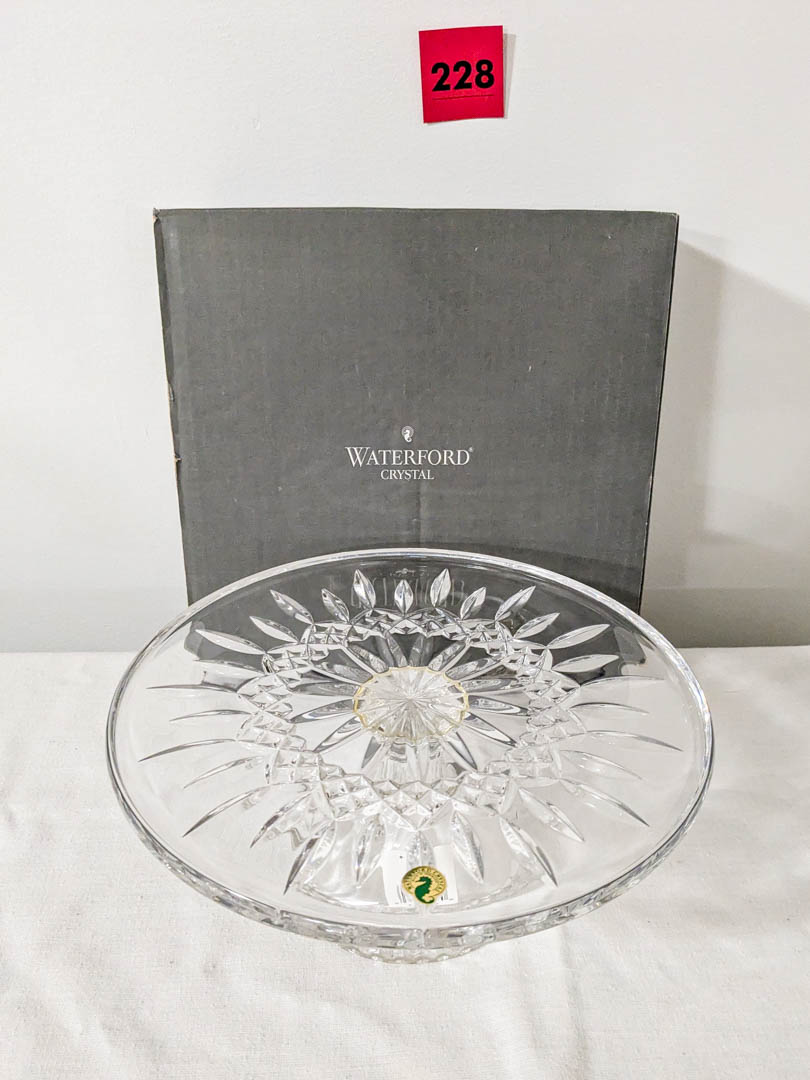 228. (NEW) Waterford Crystal Cake Plate