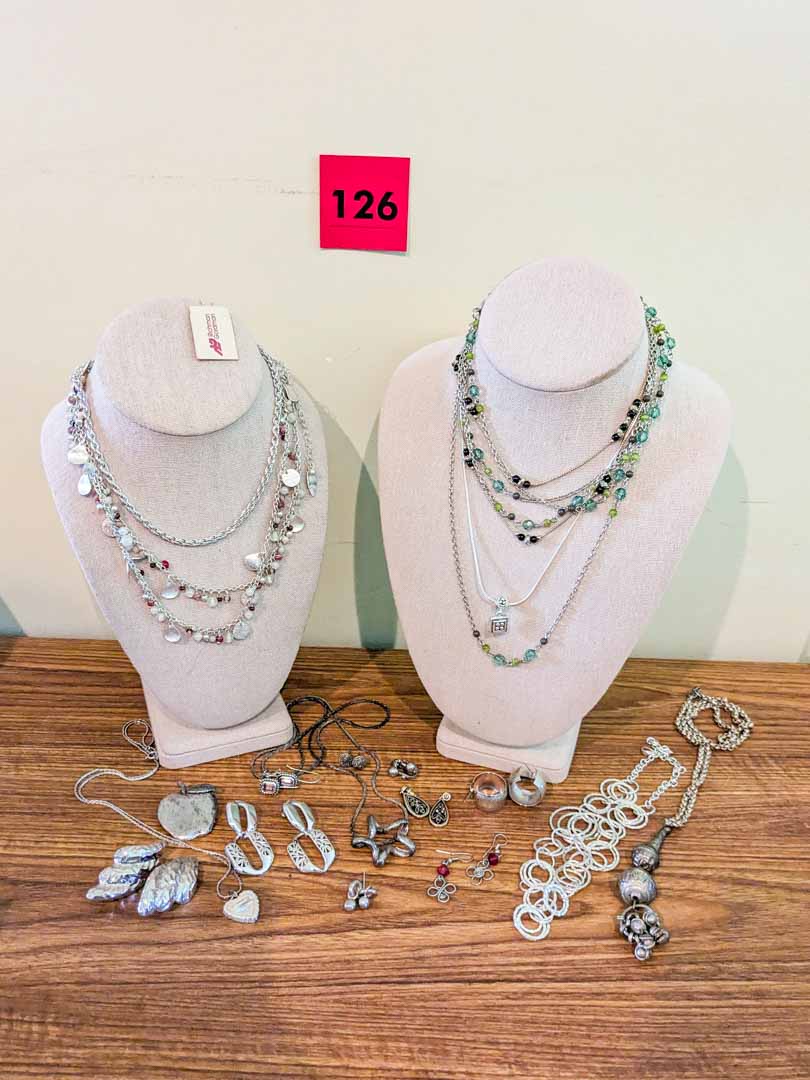 126. Fashion Jewelry (9) Necklaces + (9) Earrings