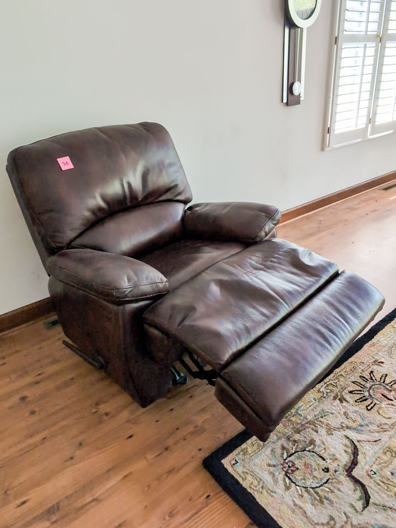 56. Leather Recliner - Image 2