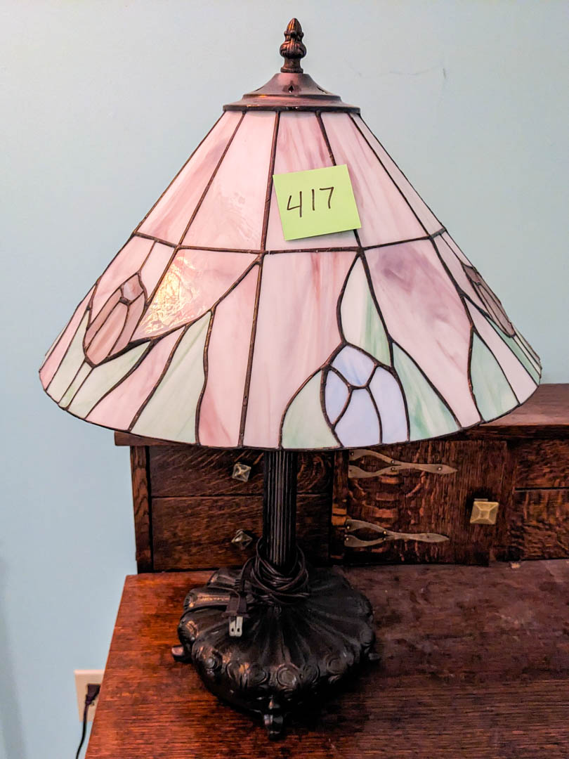 417. 21" Stained Glass Lamp