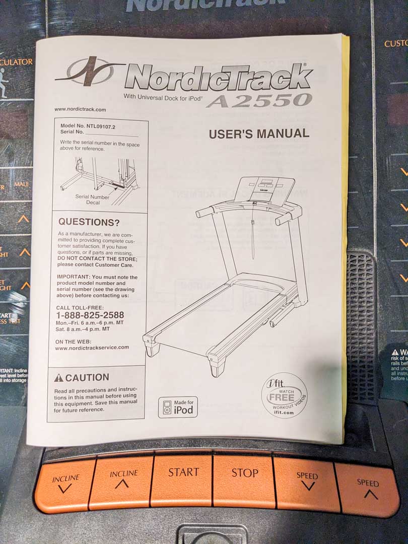422. Nordictrack A2550 Treadmill - Image 3