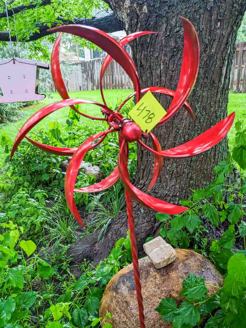 478. 53" Red Whirly Decor - Image 3