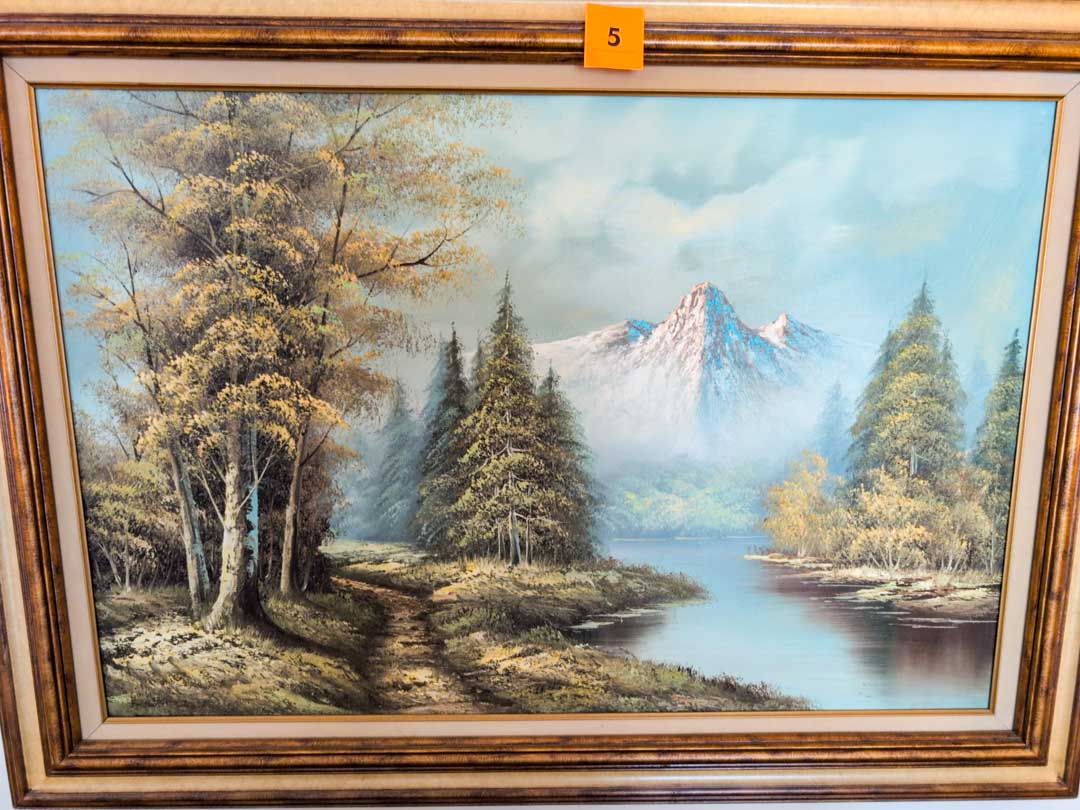 5. Mountains Oil Painting (signed) - Image 2