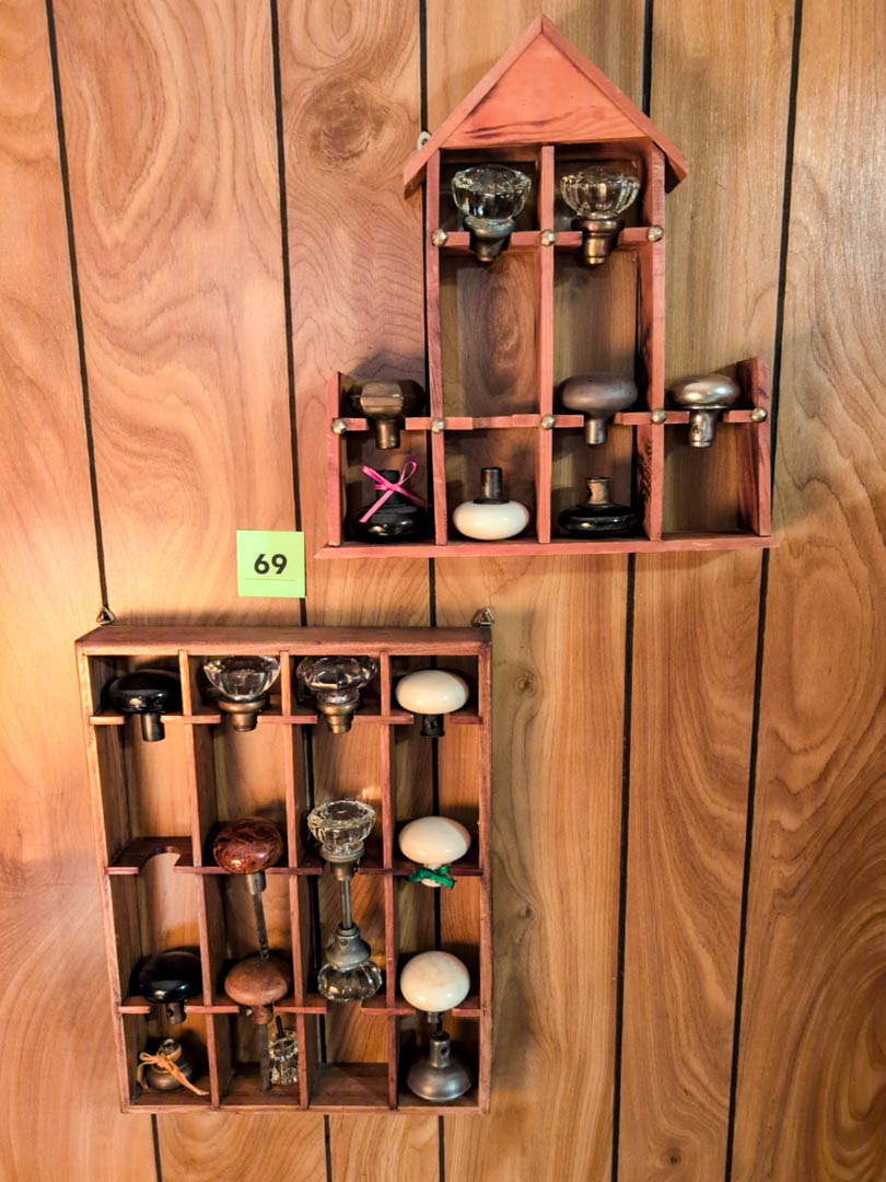 69. Collection of Knobs + Shadow Boxes