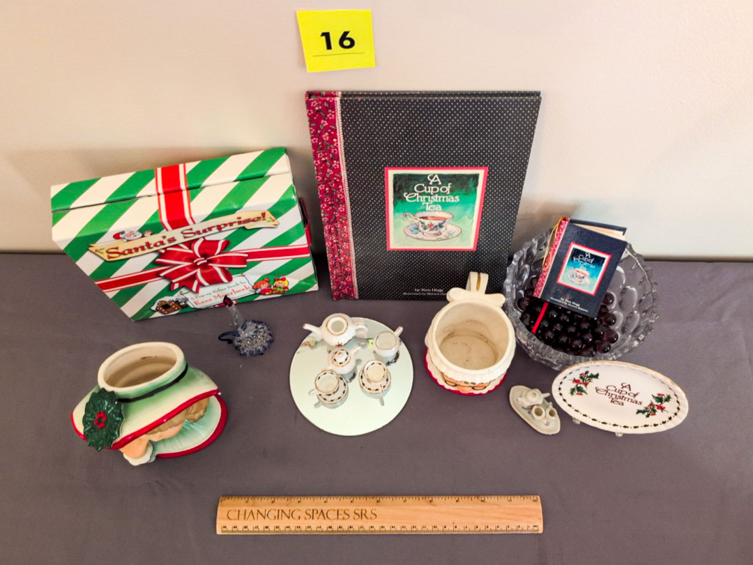 16. Vintage Napco and Lefton Christmas Head Vases, Books, Holiday Items + Decor - Image 3