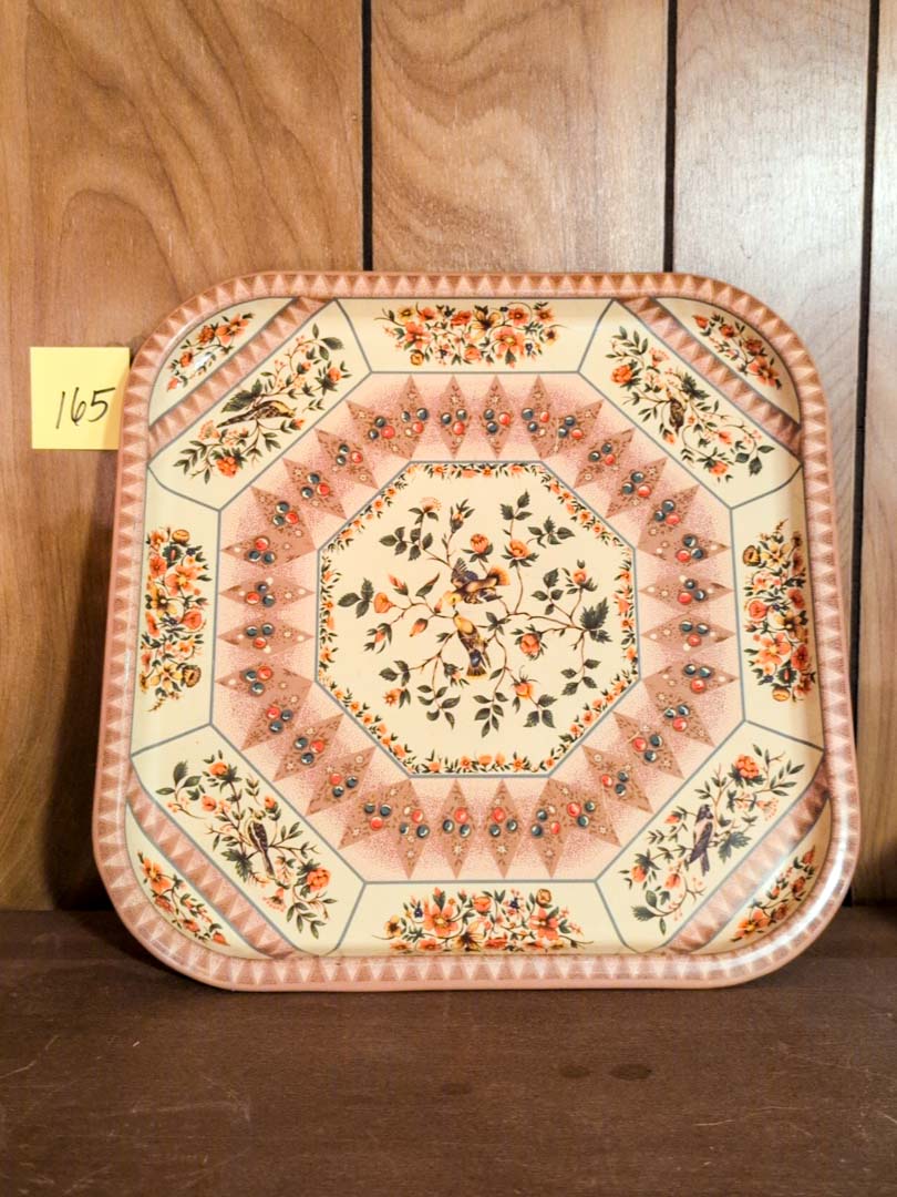 165. Tin Tray, Little Brown Jug Music Box + Haeger Vase - Image 5