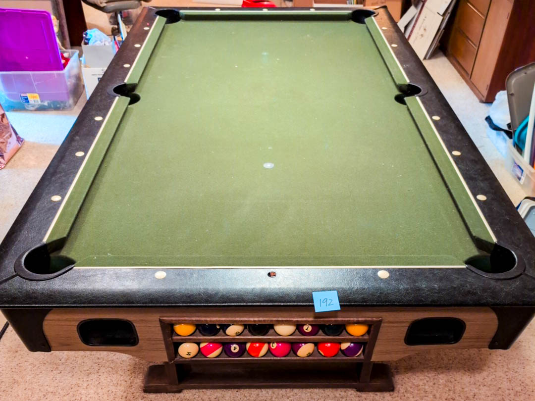 192. Pool Table w/ Accessories