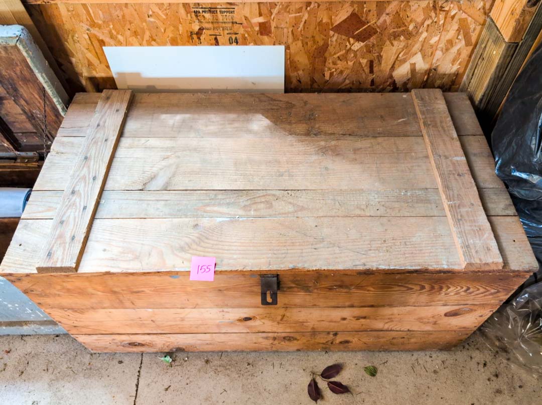 155. Wood Storage Trunk - Image 4