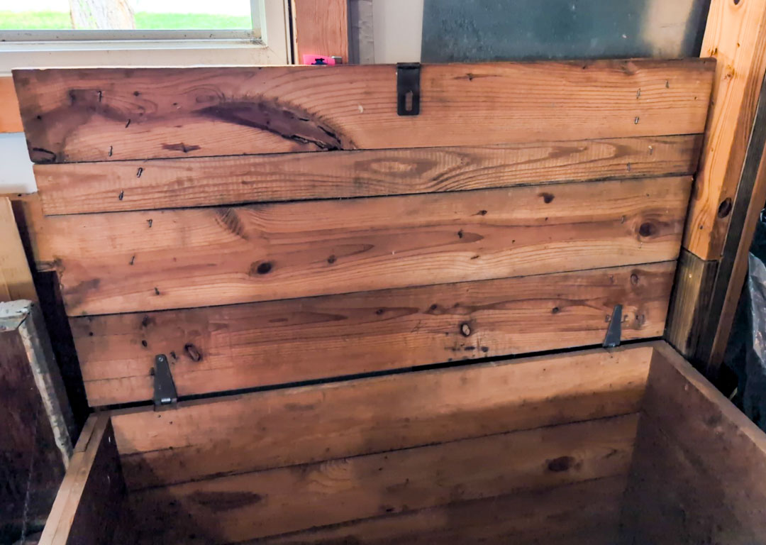 155. Wood Storage Trunk - Image 2
