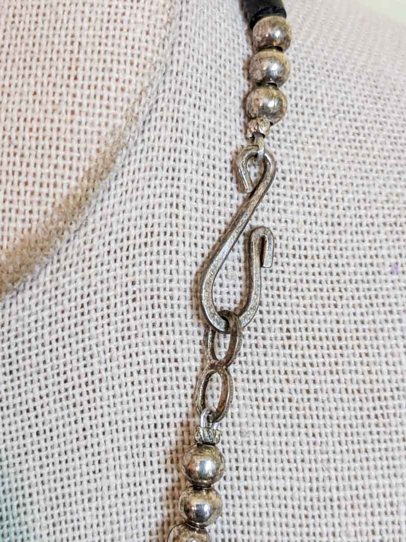 39. 18" Necklace w/ Sterling Silver + Stone Pendant - Image 4