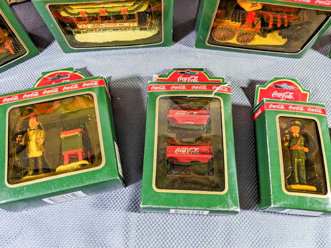 159. Coca-Cola Christmas Village Buildings + Accessories - Image 6