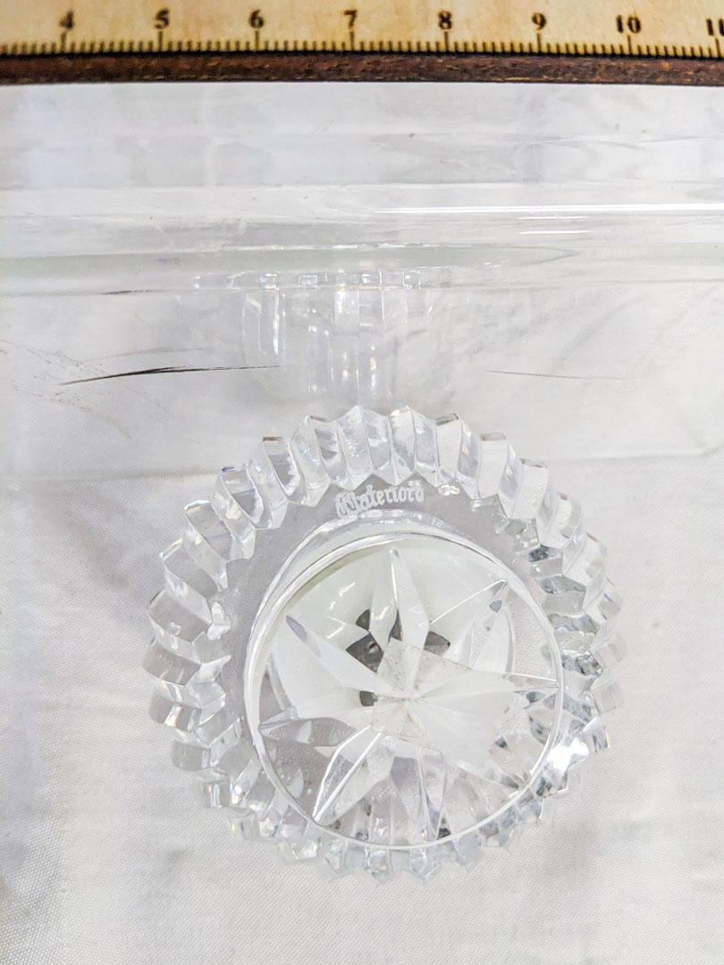 55. 3" Waterford Crystal Pyramid + 2" Waterford Candle Holder - Image 3