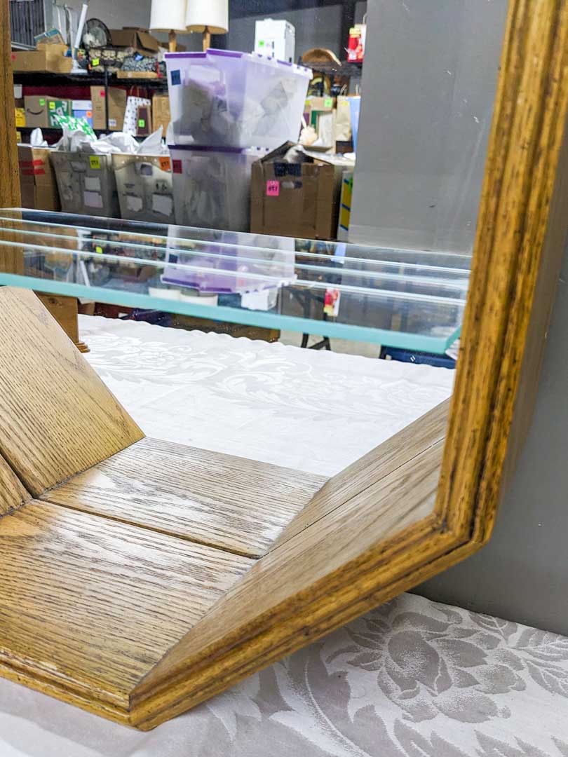 42. Locking Tabletop Display Case + Mirrored Wall Shelf - Image 3