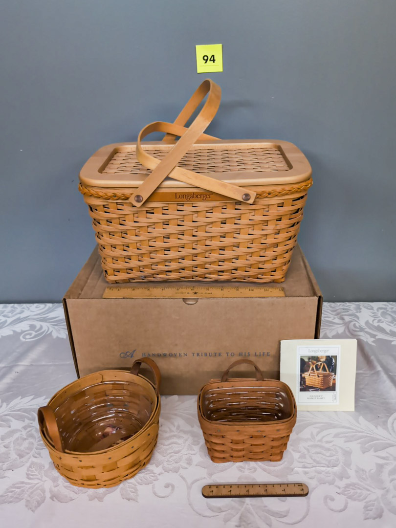 94. Longaberger Founders Basket + (2) Small Baskets – Changing