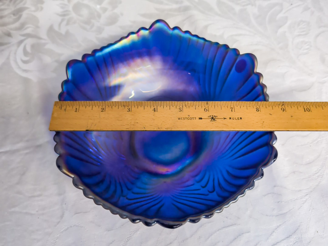 132. Fenton Iridescent Bow, Bell, Bird, Cat, + Garden Bench - Image 3