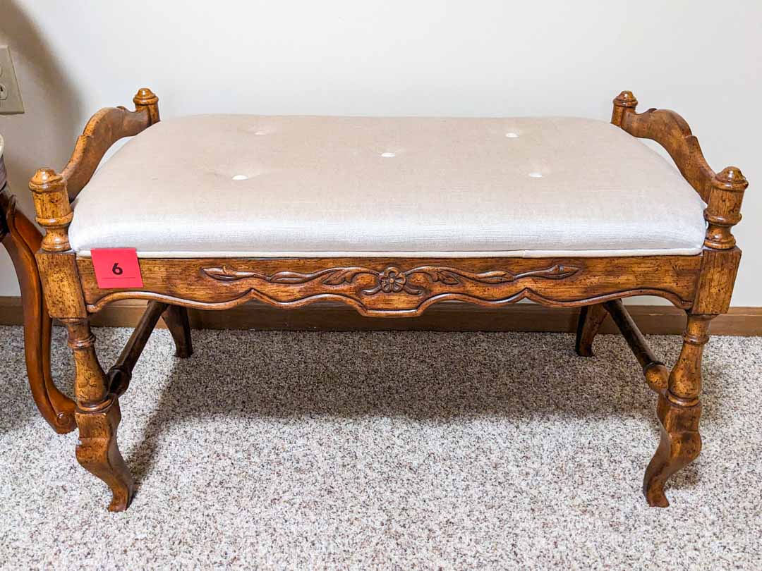 6. Drexel Heritage Bench & Swivel Chair - Image 4
