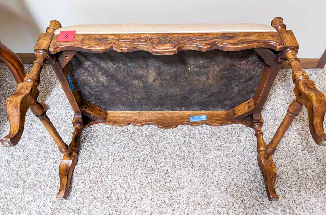 6. Drexel Heritage Bench & Swivel Chair - Image 3