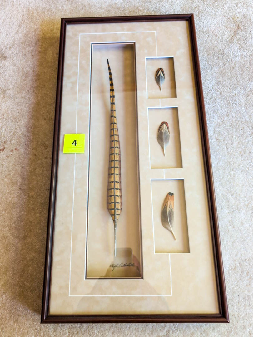 4. Pheasant Feather Art (signed)