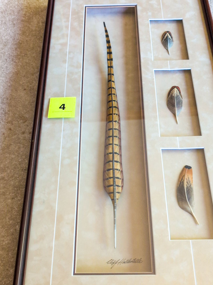 4. Pheasant Feather Art (signed) - Image 3