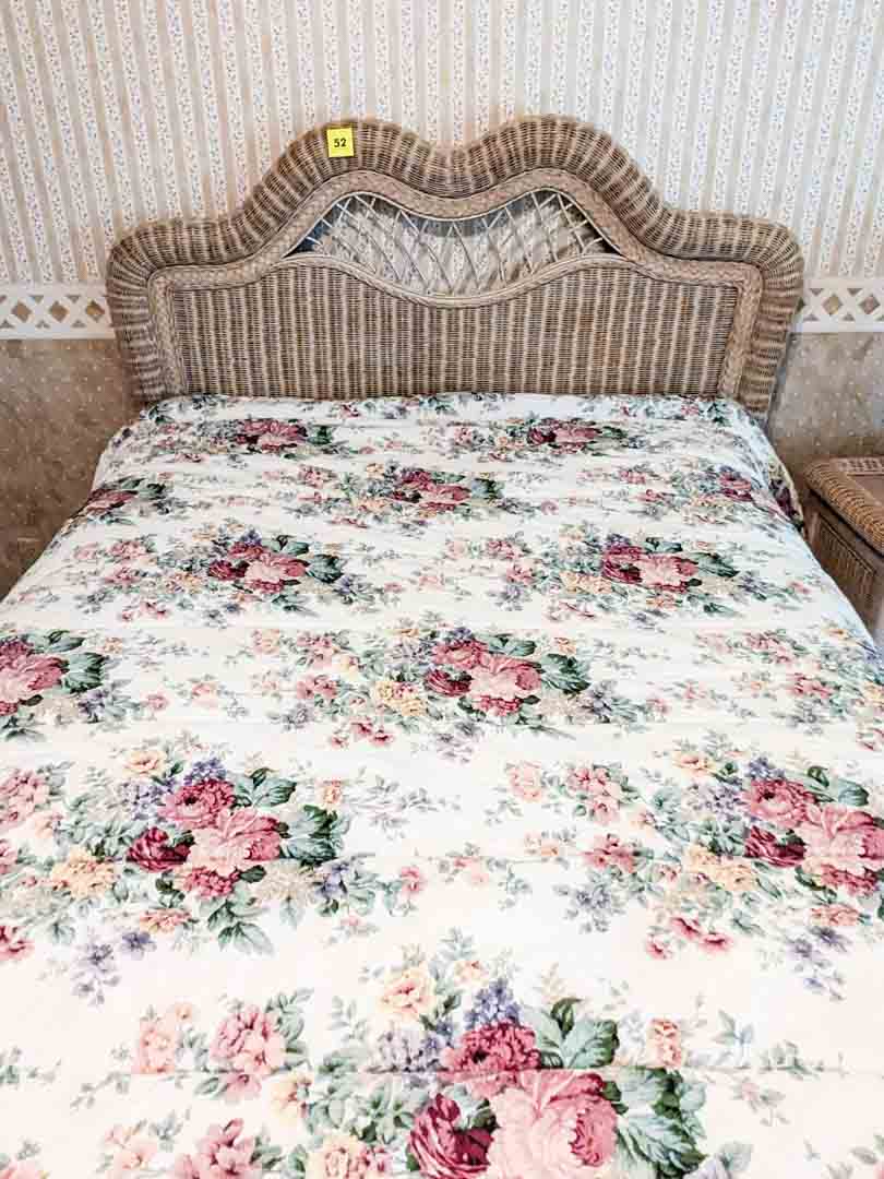 52. Double Bed w/ Mattress, Box Springs - Image 3