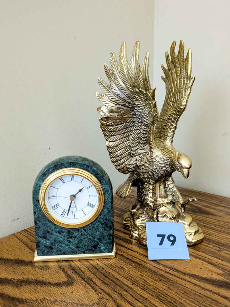 79. Brass Eagle + Clock