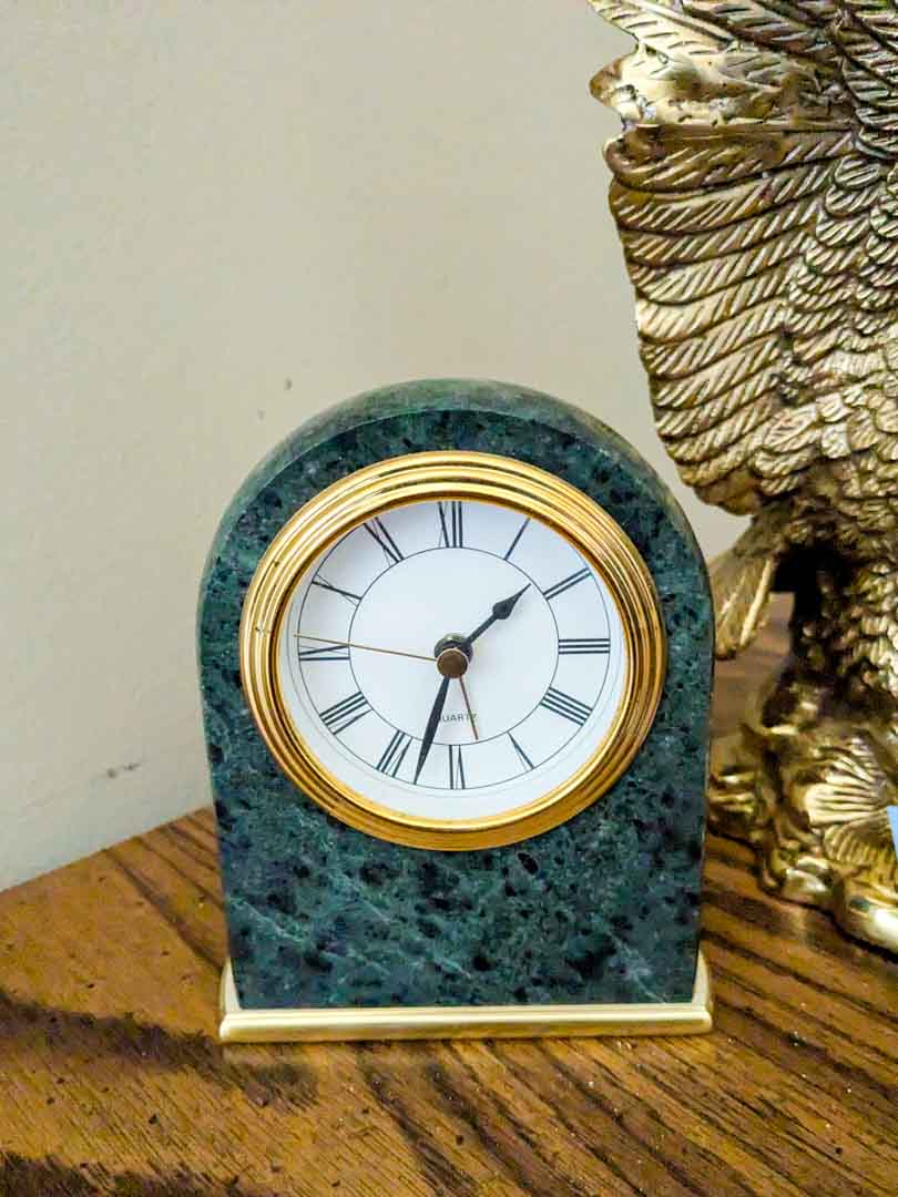 79. Brass Eagle + Clock - Image 2