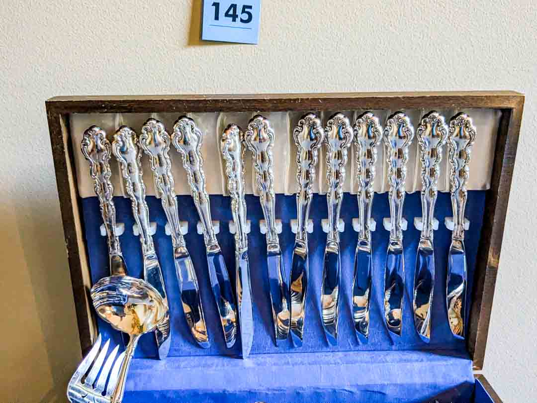 145. Community Flatware -(12) Dinner Forks, (11) lg.Spoons, (12) Salad Forks, (12) Knives + (8) Serving Utensils - Image 5